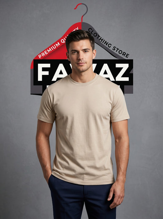 Essential Crew Neck Tee – Men’s Oatmeal Heather Short Sleeve Basic T-Shirt