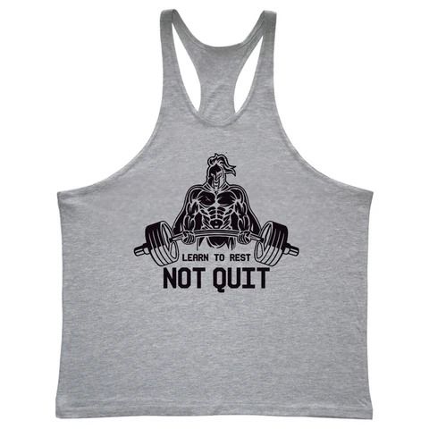 Warrior Mindset Stringer Tank Top – Men’s Heather Grey Motivational Gym Y-Back Tank