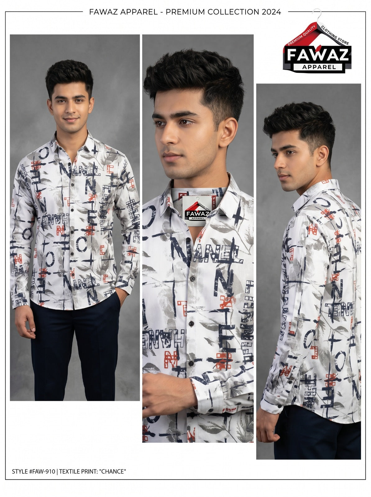 Urban Script Printed Button-Down Shirt – Men’s Lavender Graphic Typography Long Sleeve Casual Shirt